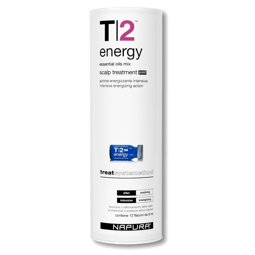 NAPURA T2 Energy Post ампулы против диффузного выпадения волос с синергией эфирных масел