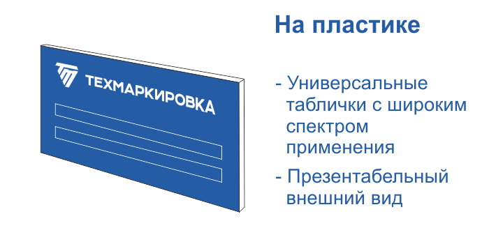 Таблички на пластике