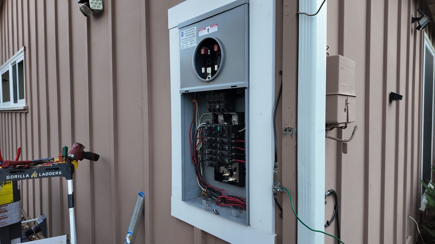 Panel customized with a kitchen wiring guide