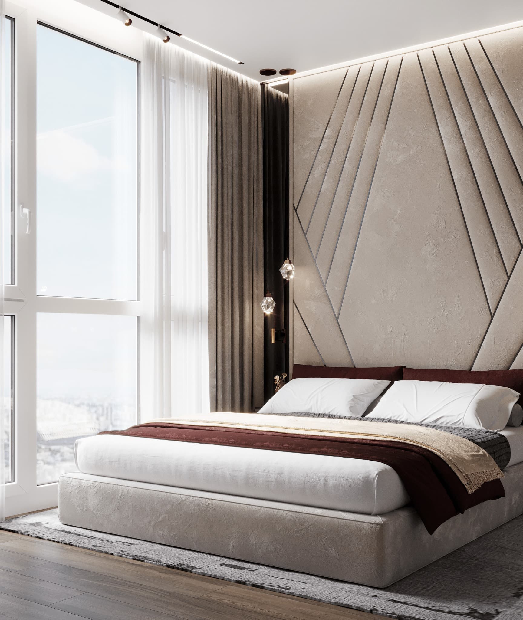 двуспальная кровать, мебель, мебель для спальной