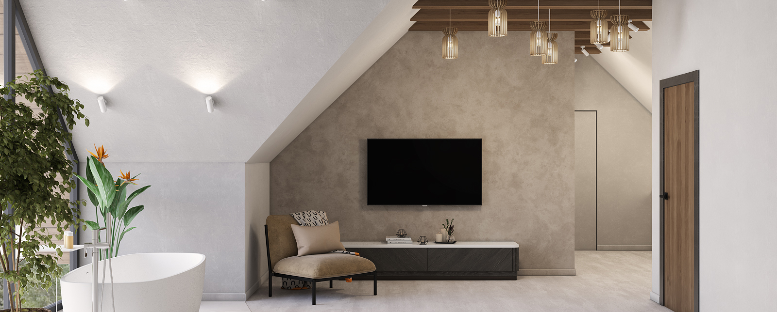 Дизайн интерьера номера в отеле, projekt wnętrz pokoju hotelowego