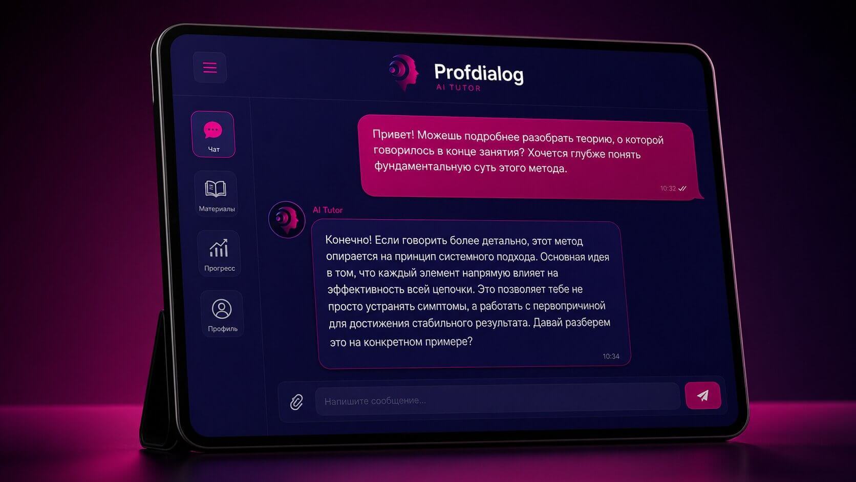 Profdialog — ИИ-тьютор на планшете