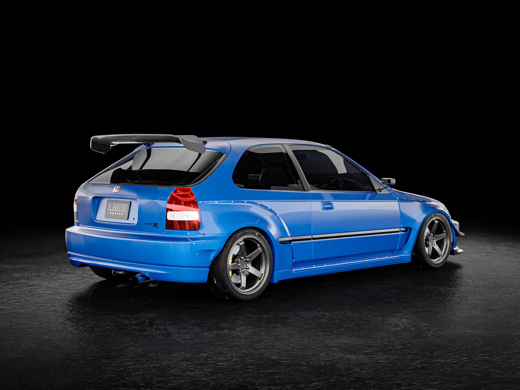 SPEC S Fender Flares set / WIDE BODY KIT Honda Civic 9800