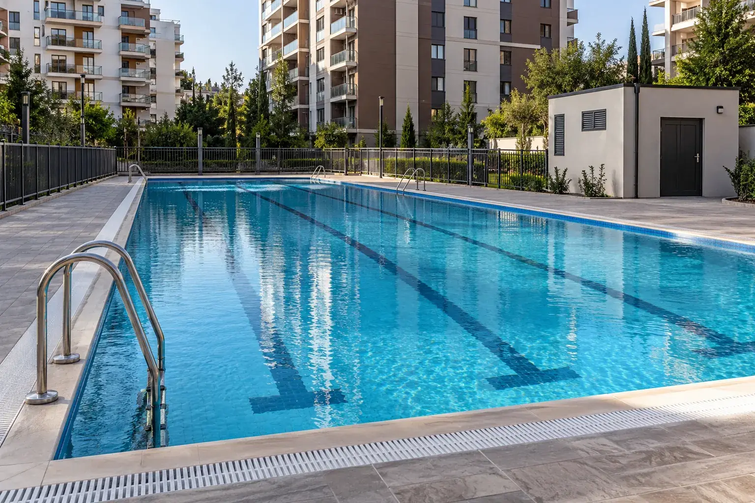 Строительство бассейна жилого квартала на Мамайке