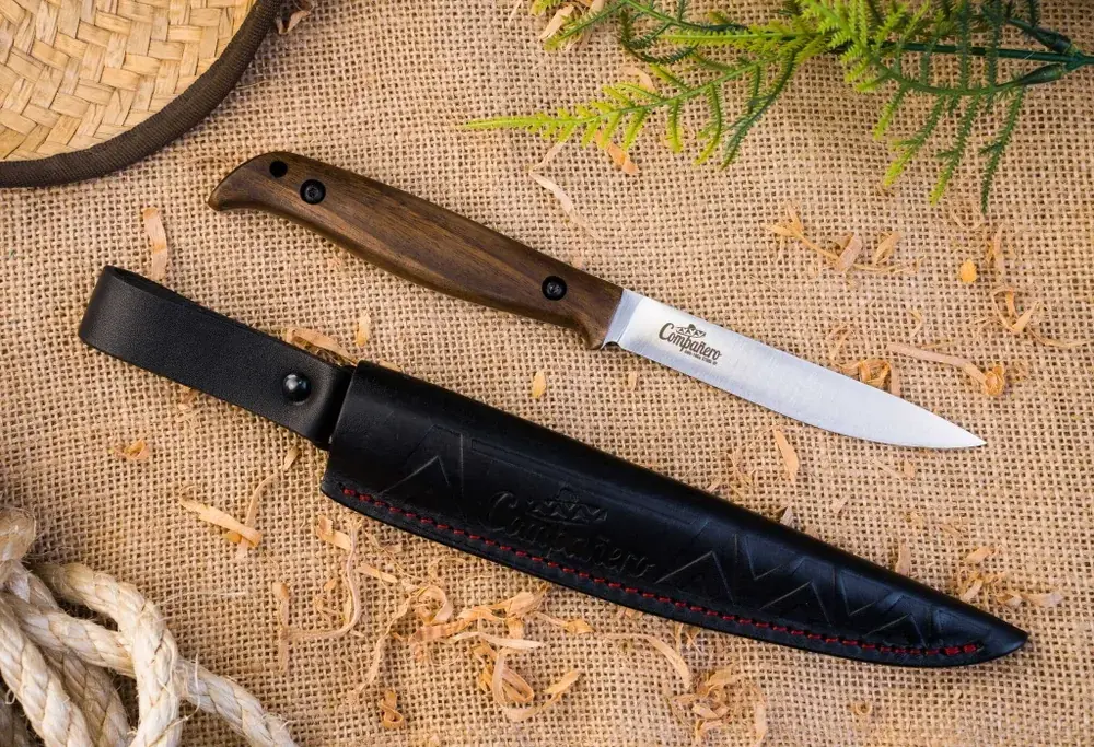 Companero in AUS-10Co Cryo steel with natural walnut handle scales