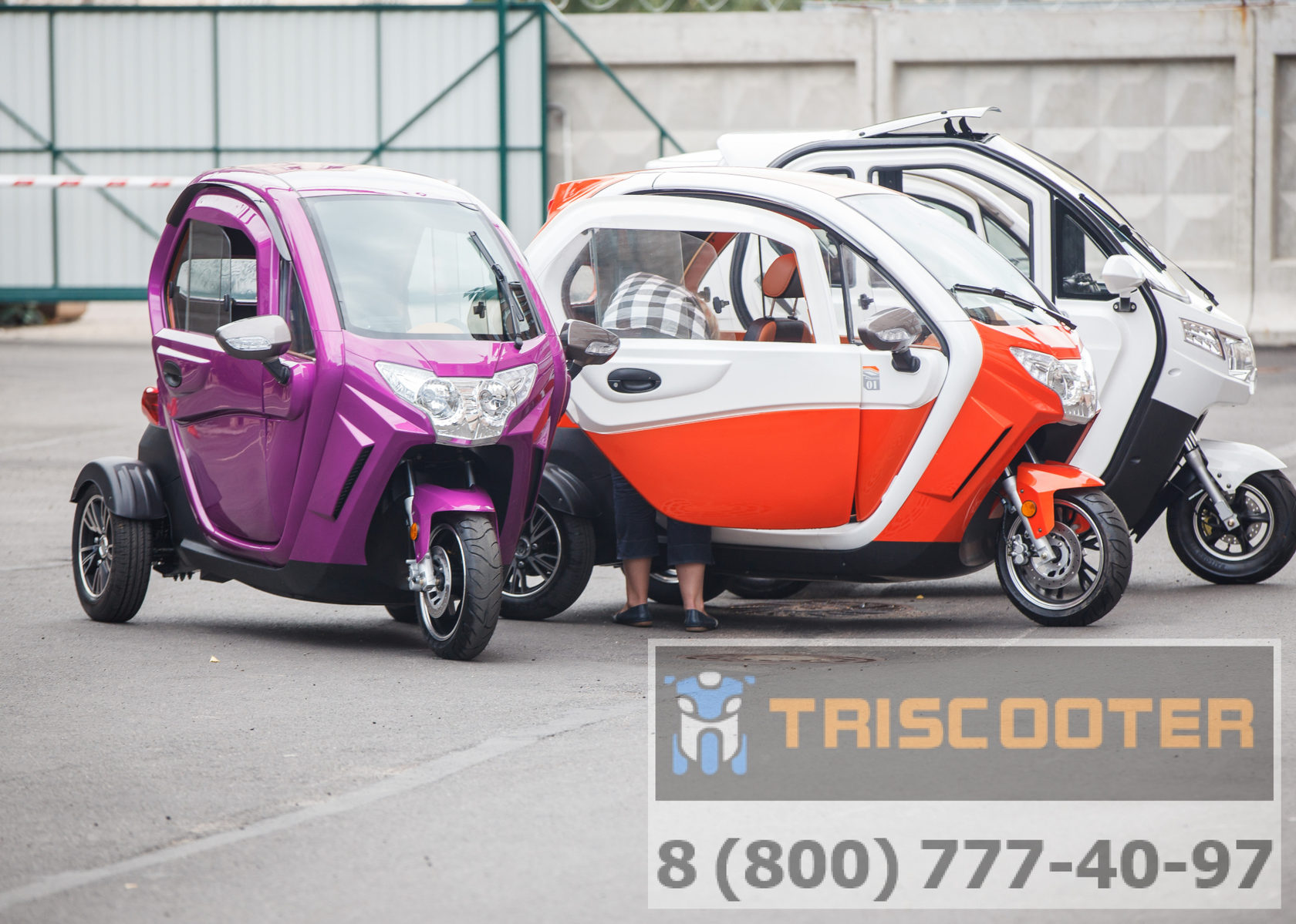 Трицикл с кабиной Electro-Triscooter ELEJULI 2000-01 W