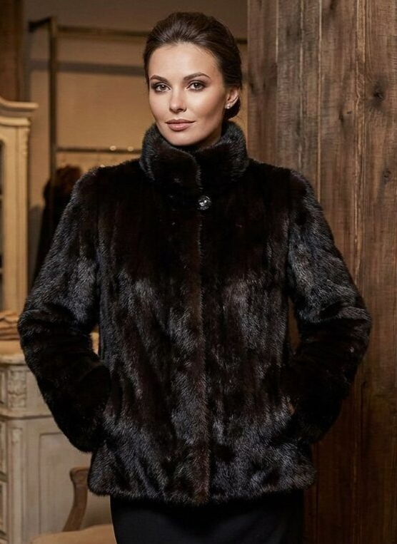 Винтажная шуба из норки