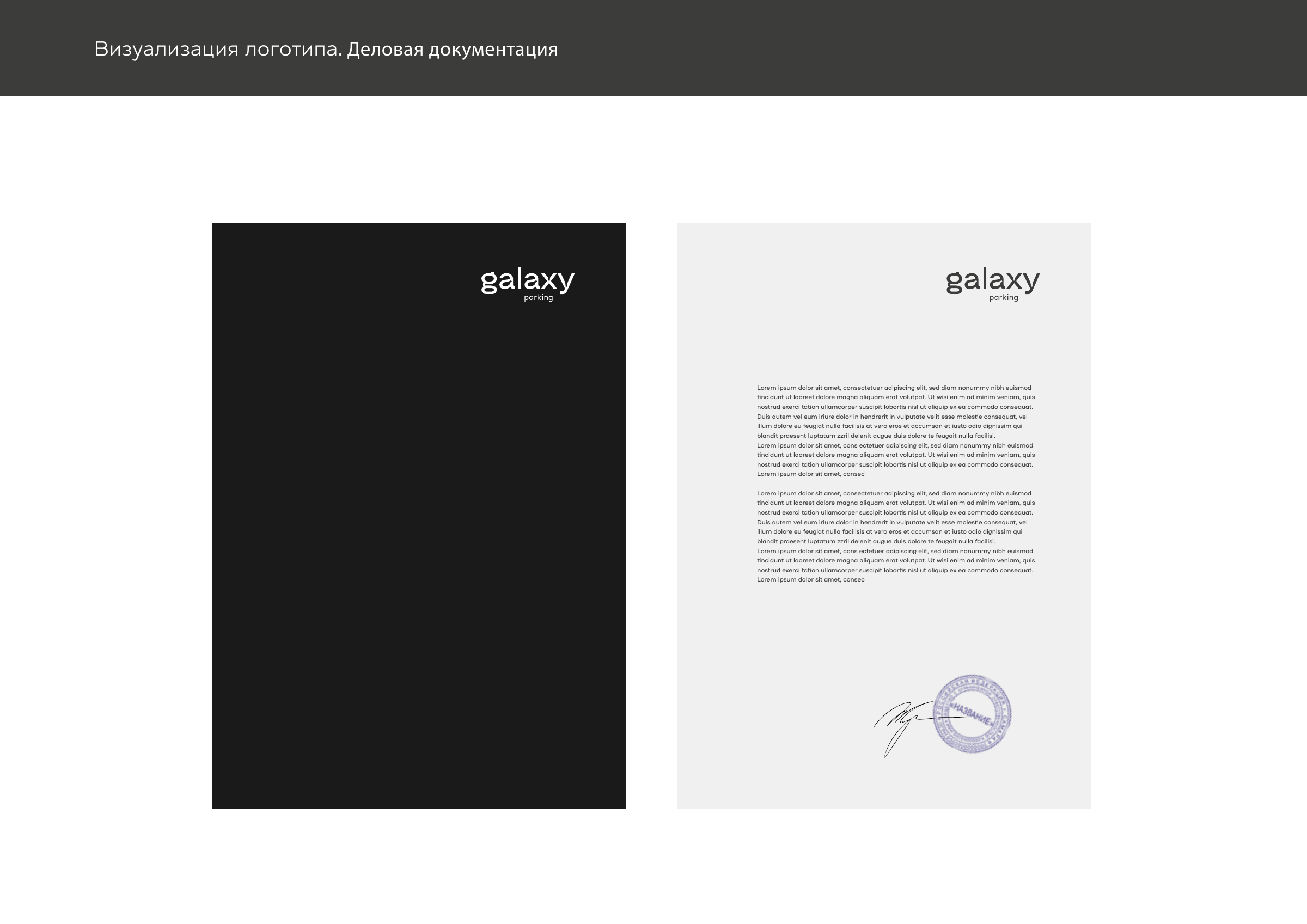 Galaxy Parking: деловая документация