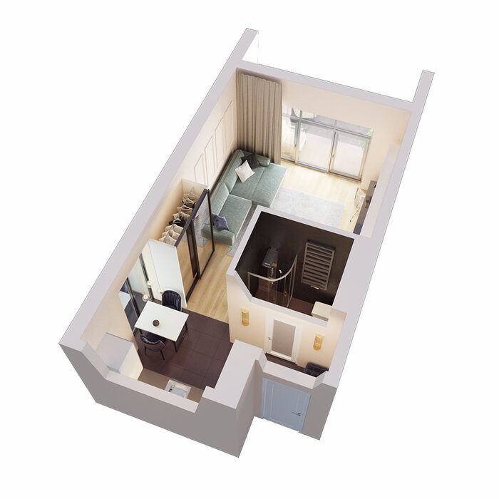 Квартира 31 м² в ЖК Море