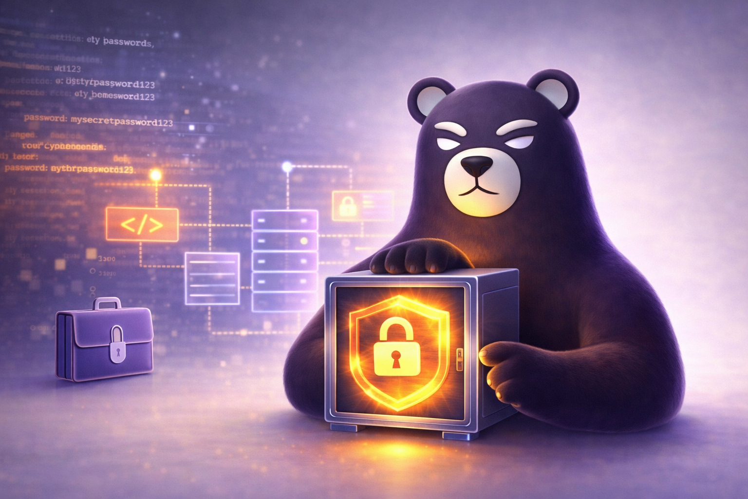 Схема интеграции менеджера паролей BearPass в конвейер CI/CD — управление секретами в DevOps