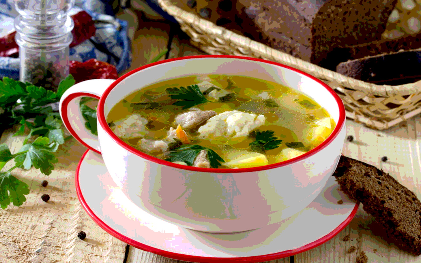 Бабушкин суп с клецками
