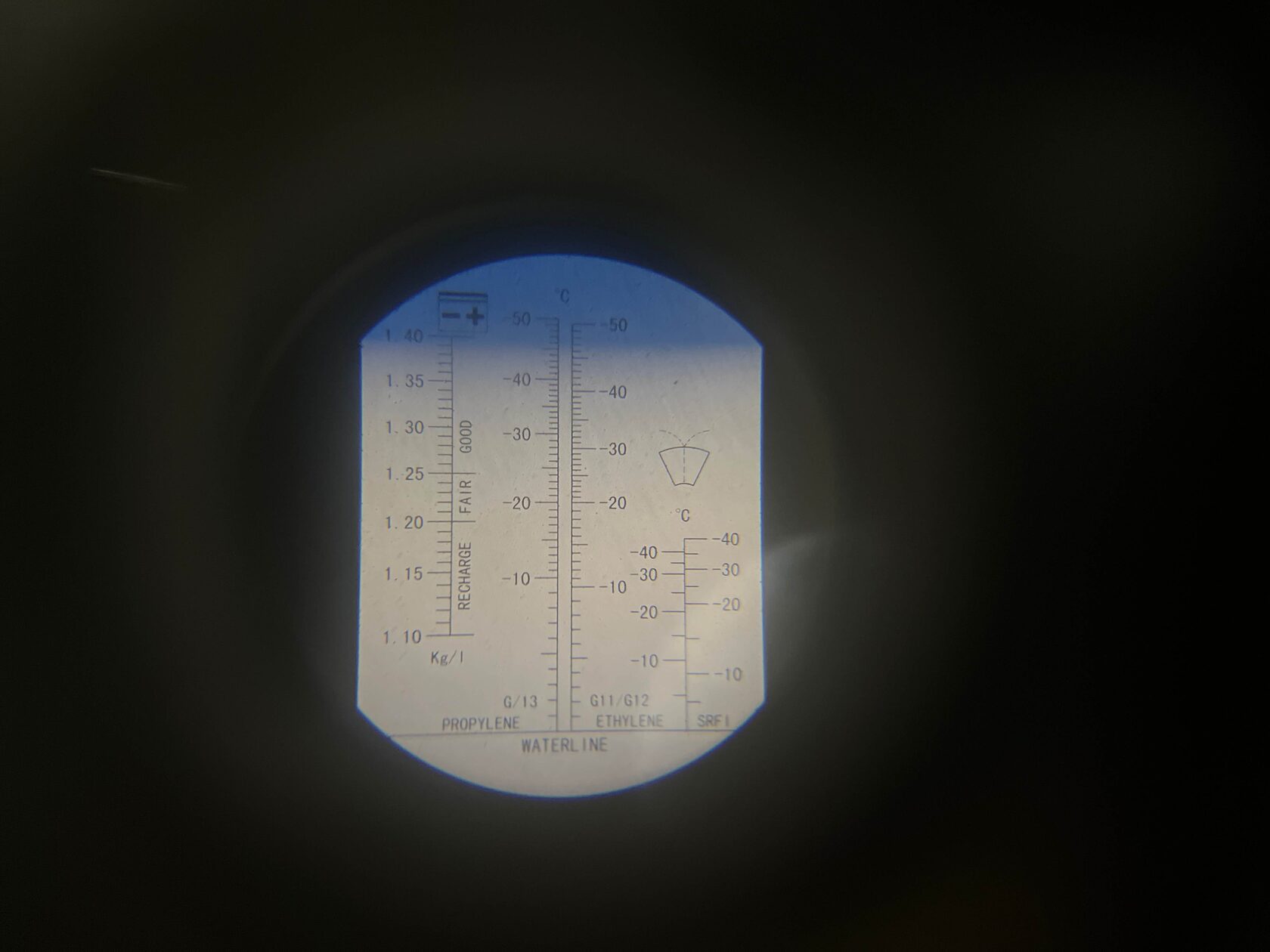 Контроль плотности антифриза Volkswagen