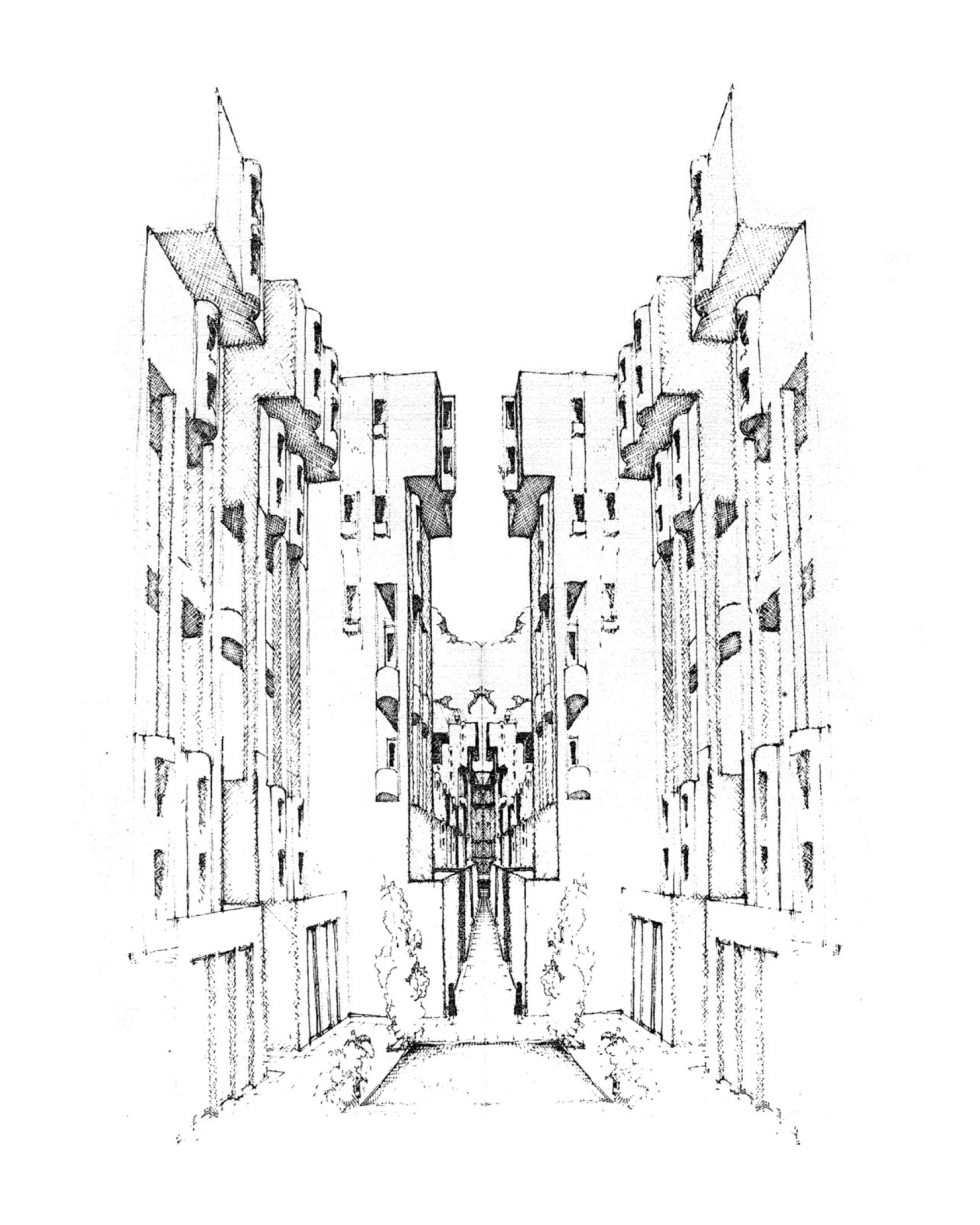 Walden 7 drawings.