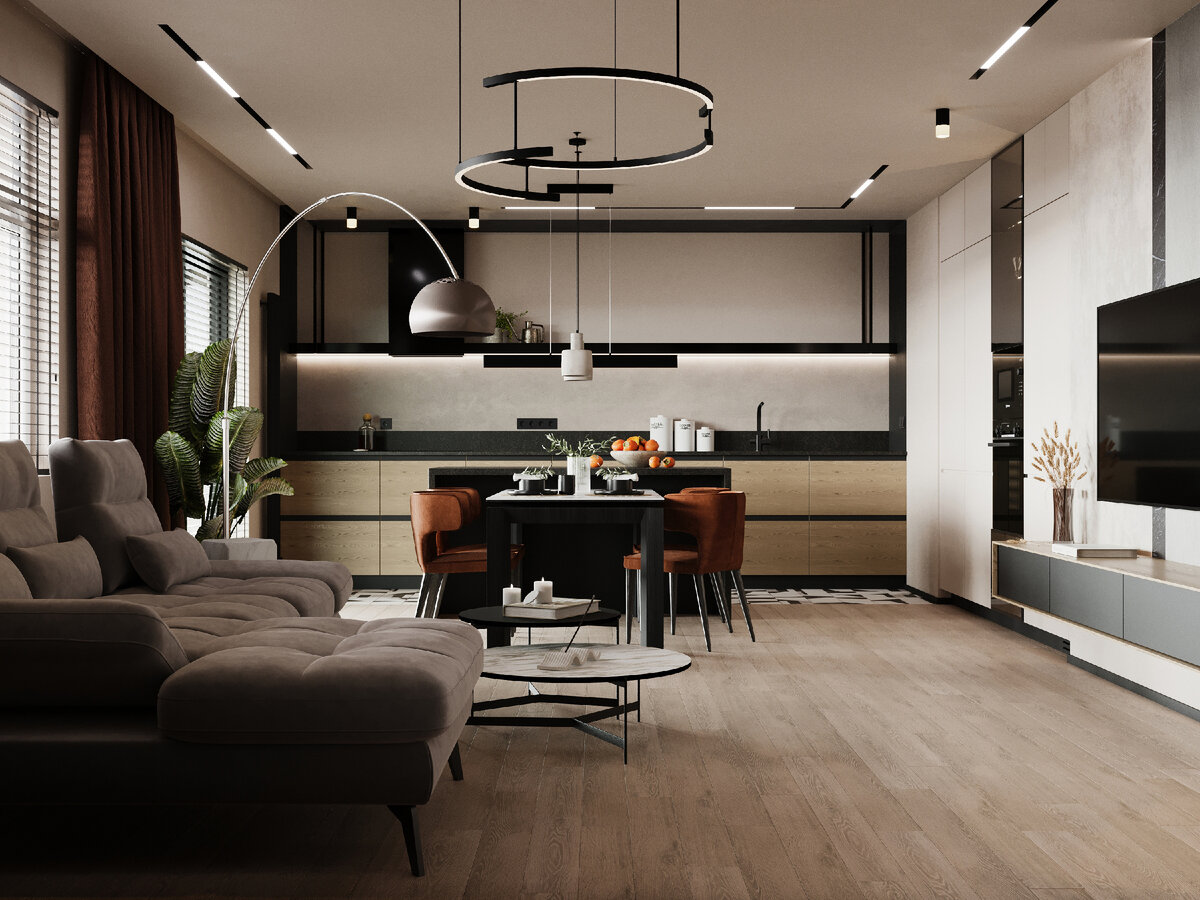 Бежевый цвет в дизайне интерьера является очень модным вариантом для окраски стен, оформлении фасадов мебели и кухни.-3