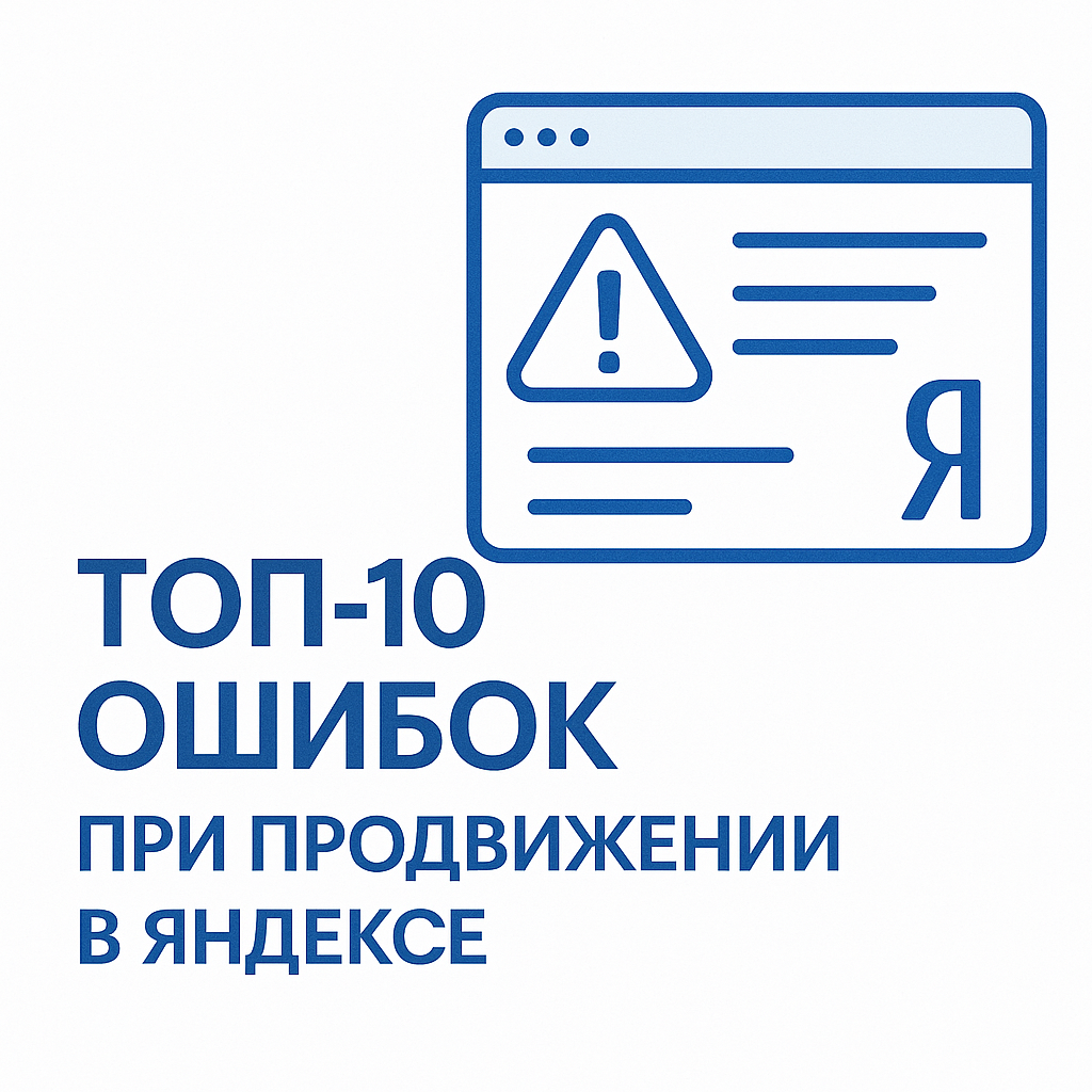 10 ошибок при продвижении в Яндексе (