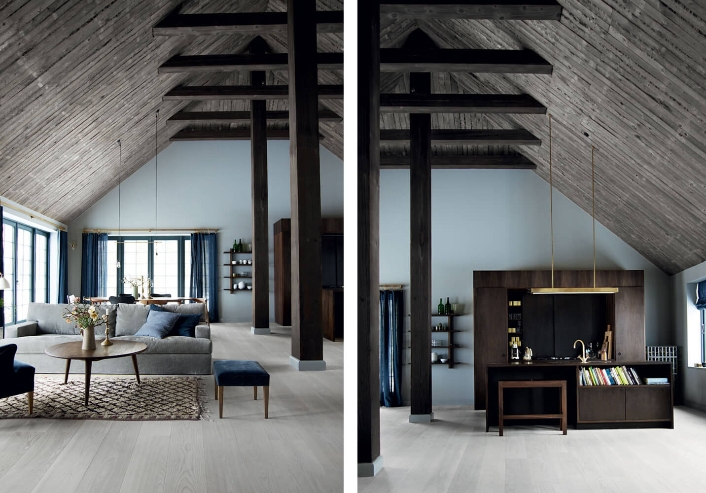 норвежский дизайн интерьера гостиной в доме