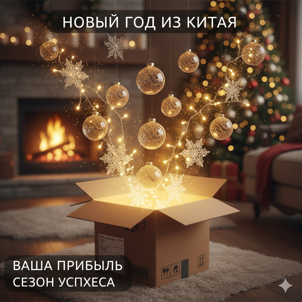 Новогодние товары оптом из Китая