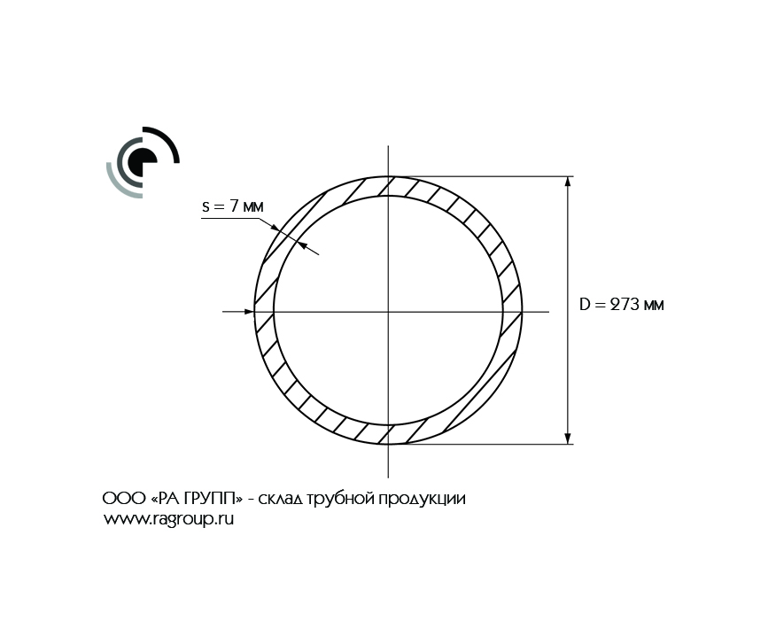 Труба бесшовная г/д 273х7 СТ20 ГОСТ 8732-78 / гр. В ГОСТ 8731-74 в ...