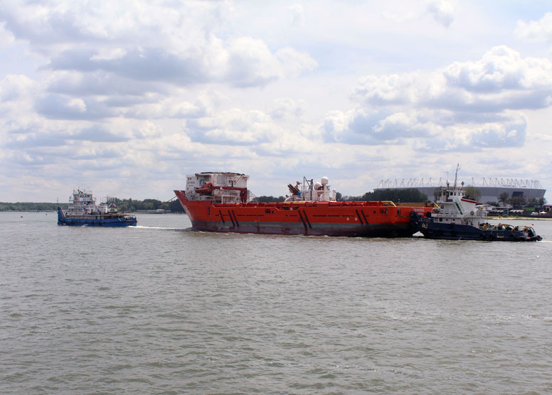 Буксировка т/х SHAHDAG из Азова в Астрахань