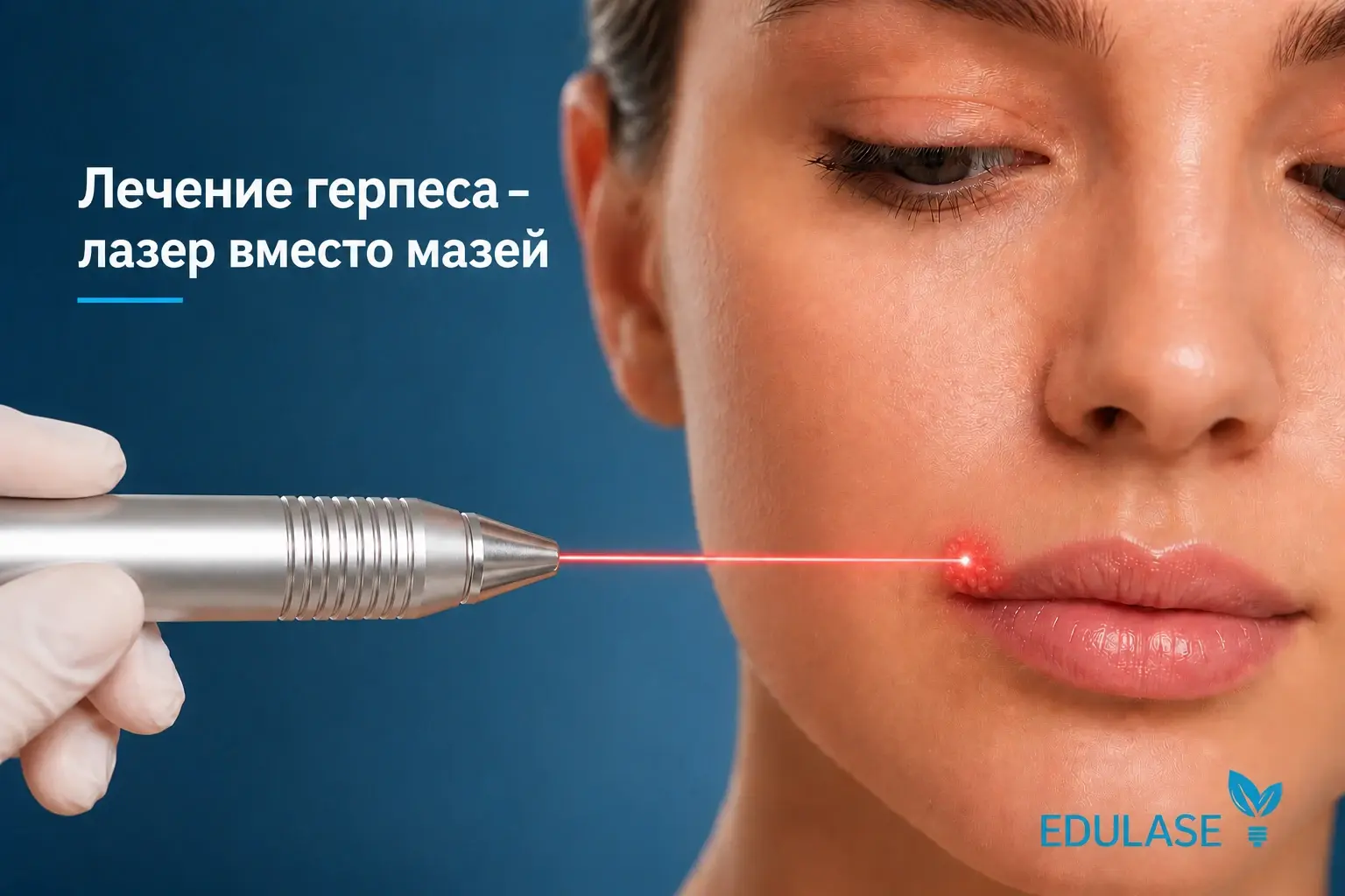 Лазерное лечение герпеса в полости рта – диодный лазер для слизистой.