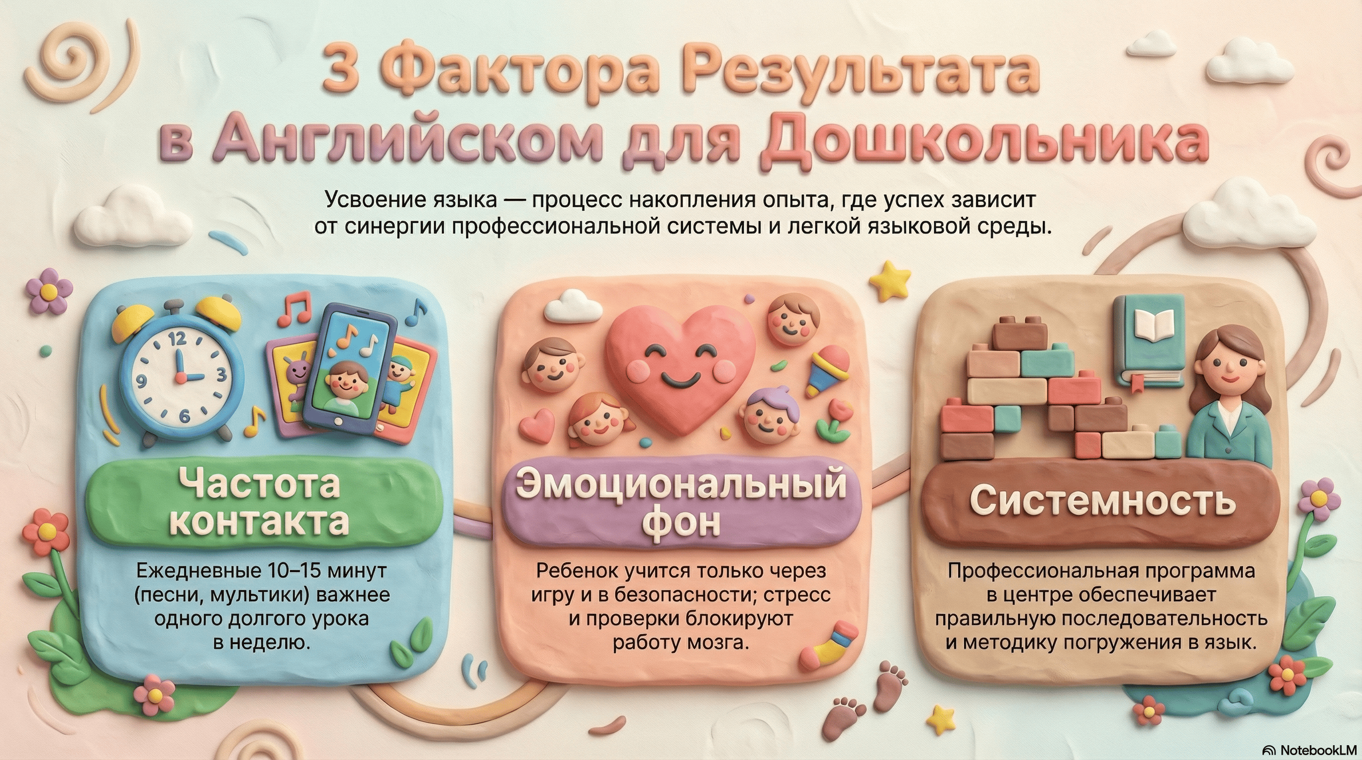 Три фактора результата в английском для дошкольника