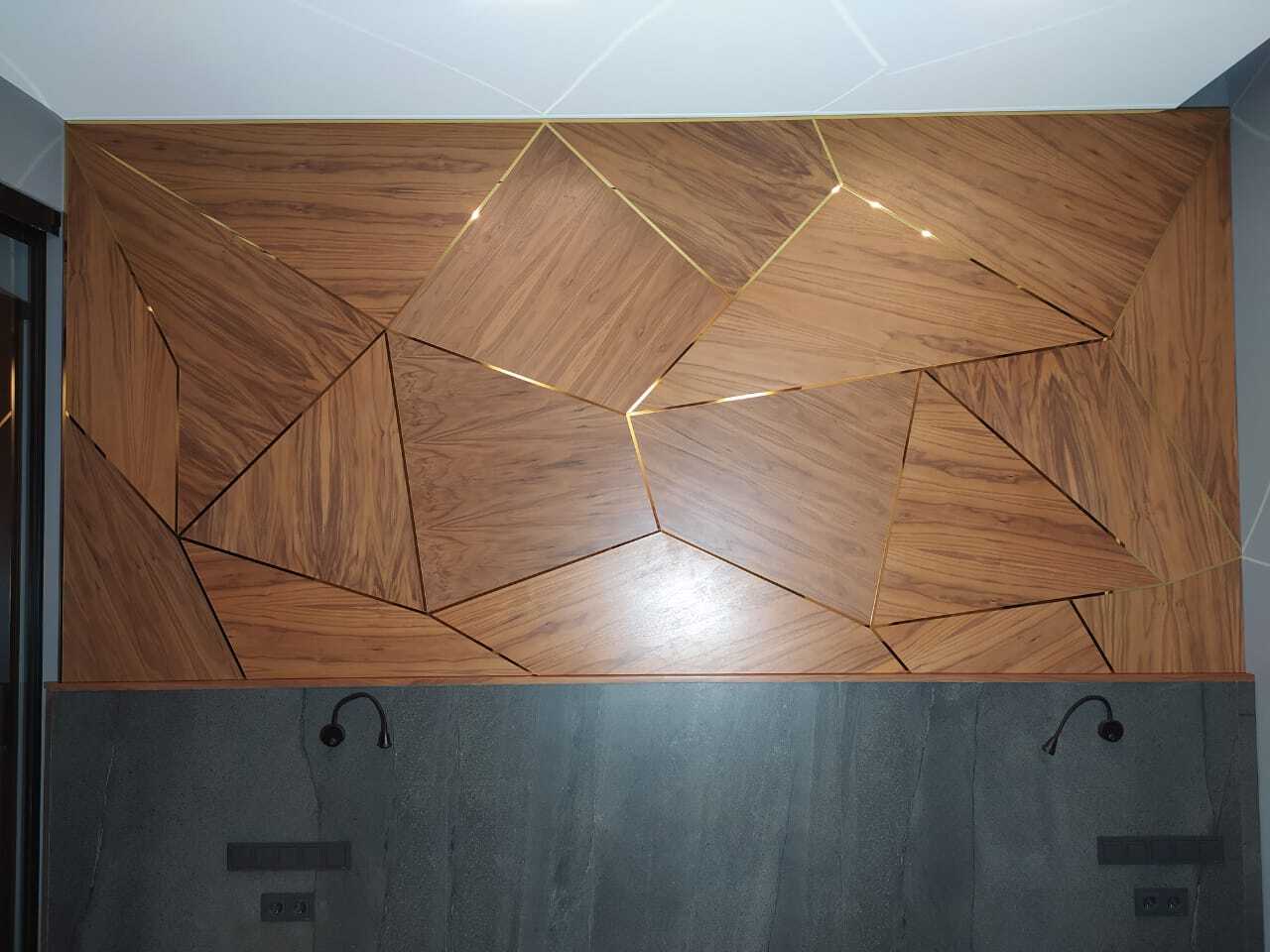 Декоративная стеновая панель 2D в интерьере