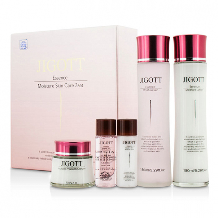 Essence moisture skin. Essence Moisture Skin Care 3 Set. Jigott Moisture Skin Care 3set. Набор для лица увлажняющий Jigott Essence Moisture Skin Care 3. Jigott Sets набор Essence Moisture Skin Care.