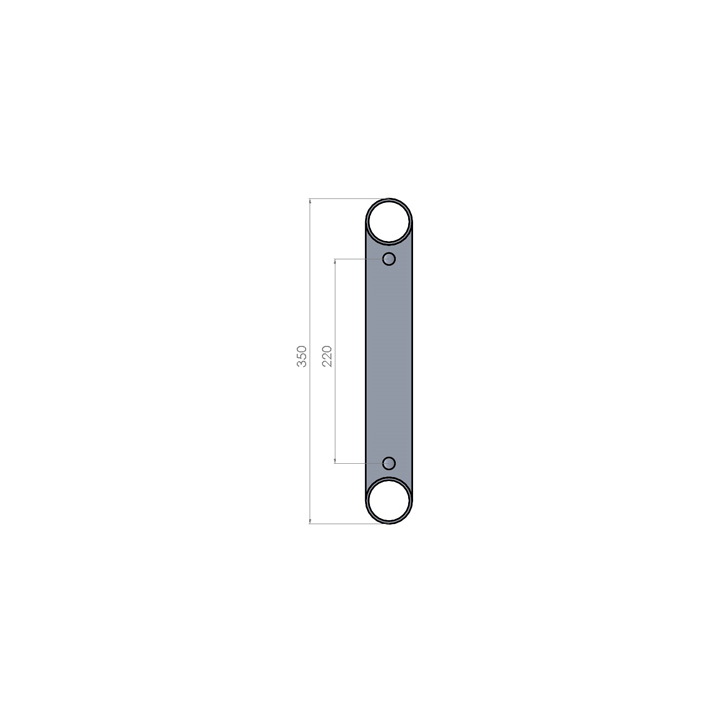 350 50. Involight ifx29-150 - ферма плоская, прямая, 1.5 м, 290 мм, труба 50 мм (2 шт cc29set). П350 плоский.