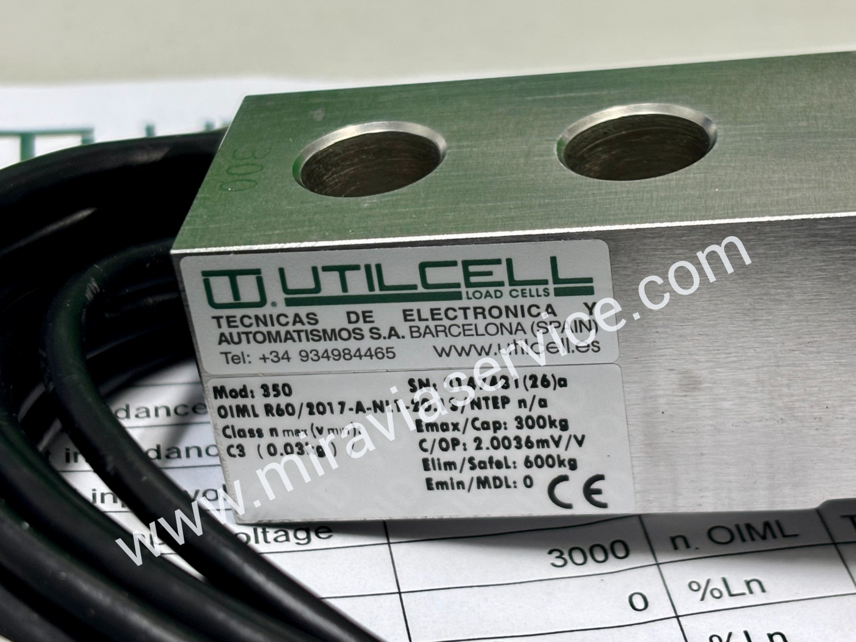 Датчик тензометрический Utilcell U-350-C3 DEHNUNGSMESSSTREIFEN-SENSOR 350A 300 KG (10, DC) NR. U-350-C3