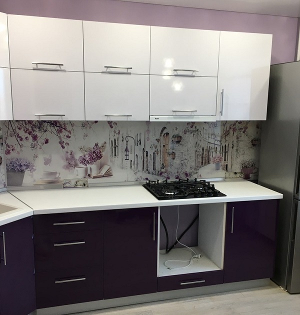 фиолетовая кухня на заказ