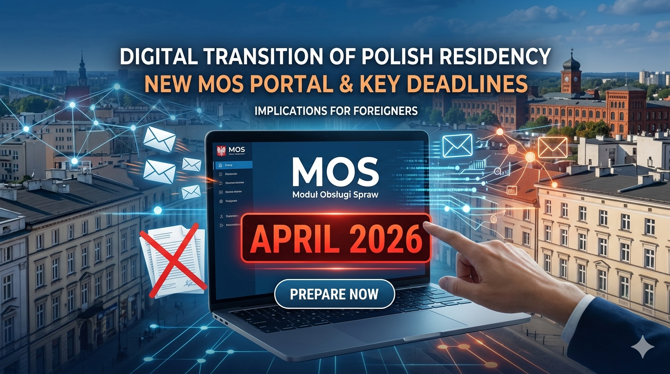 poland updates for foreigners, immigration update in poland, new rules poland, new immigration trc rules poland, 2026, MOS, application submission poland trc, Moduł Obsługi Spraw, Polish residency permit 2026, Karta Pobytu digital transition, Trusted Prof
