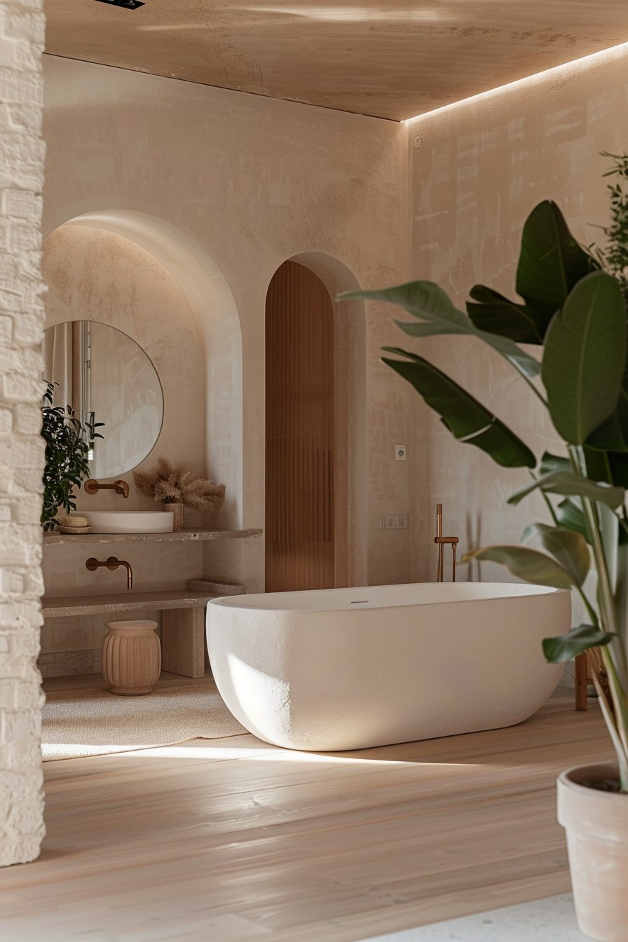 Круглая ванная дизайн