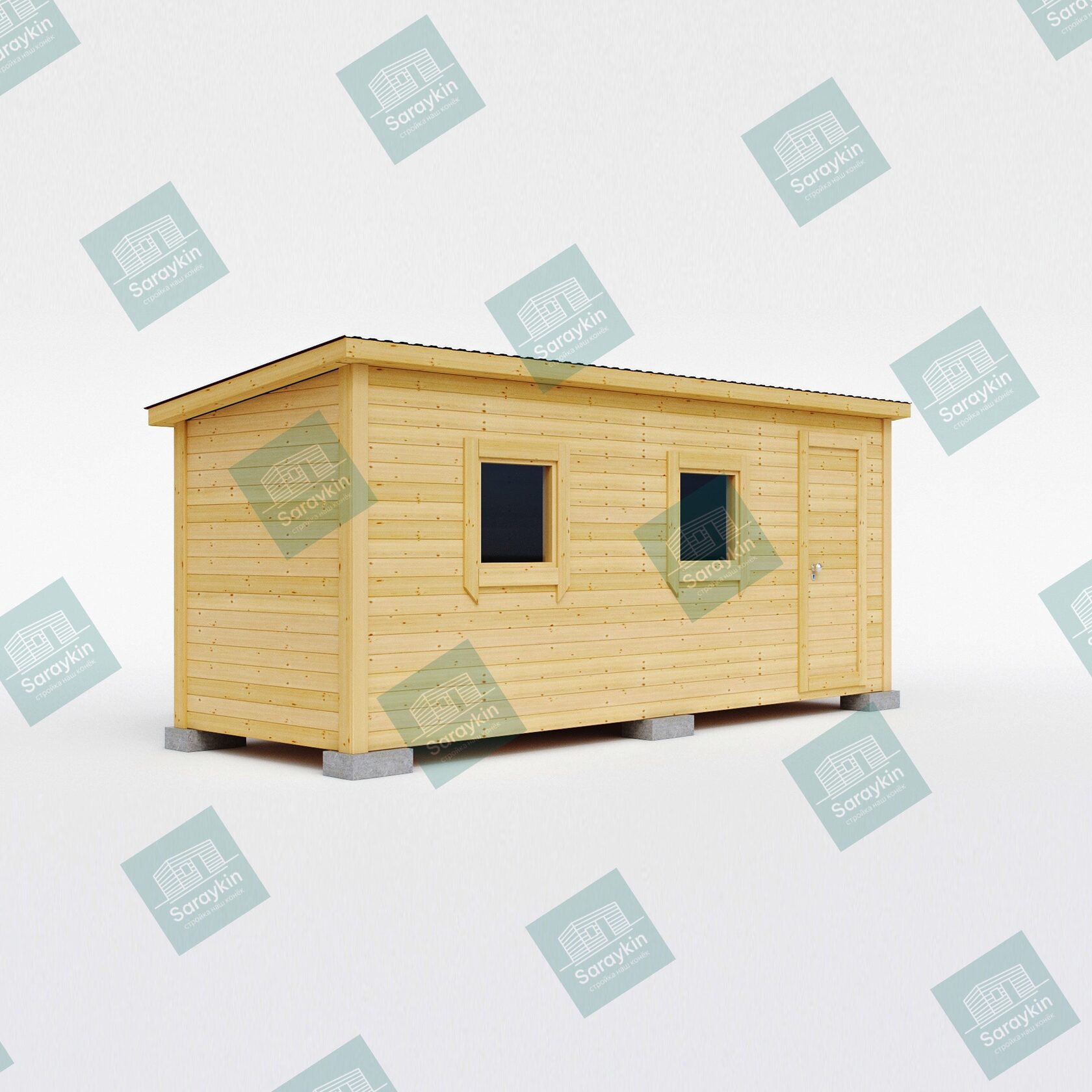 Бытовка для дачи 6х2,1 м (утепленная)