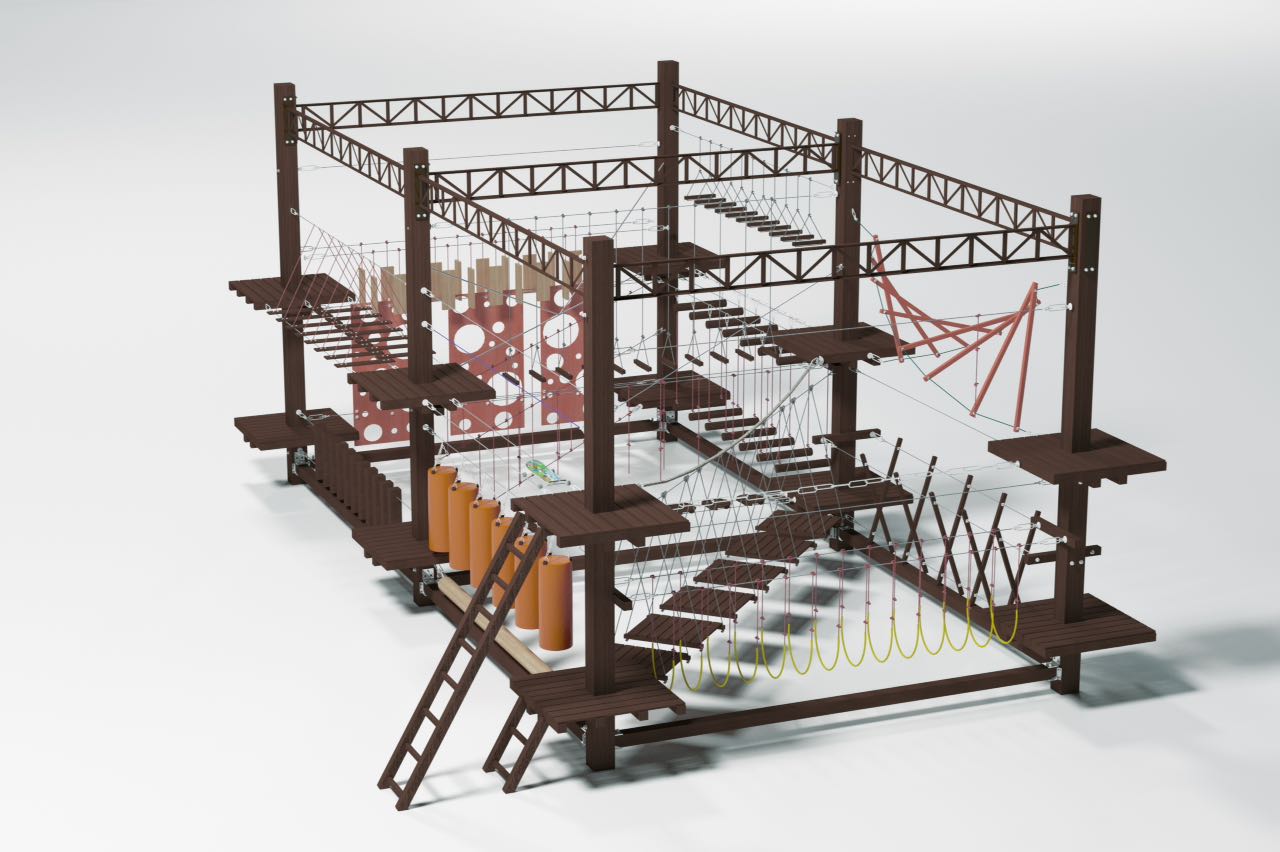 веревочный парк мобильный, 