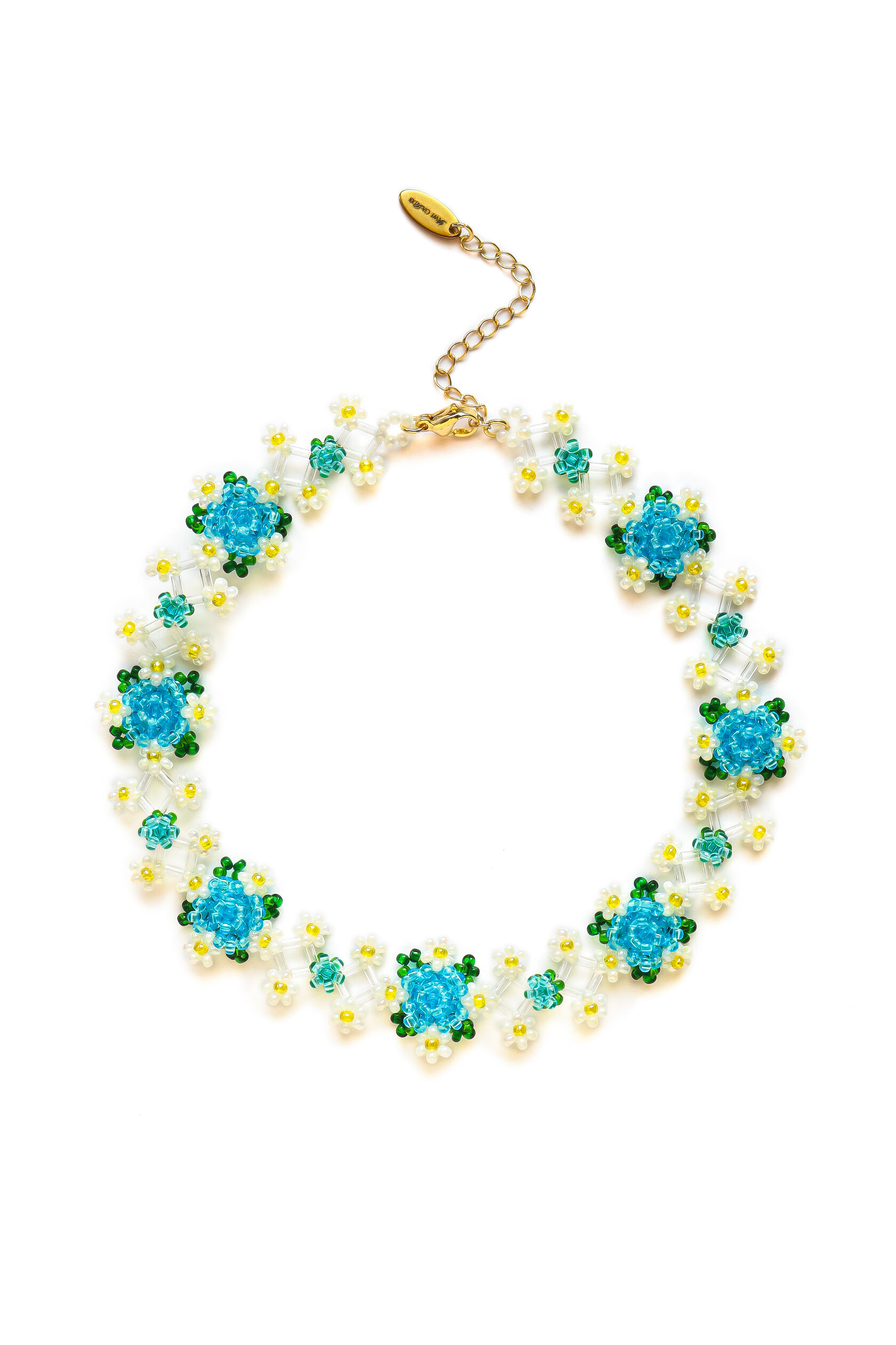 Чокер ручной работы из стеклянного бисера Gentle Duet