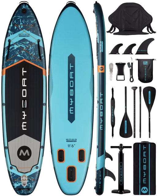 Myboat Водонепроницаемая надувная доска для рыбалки 11'6