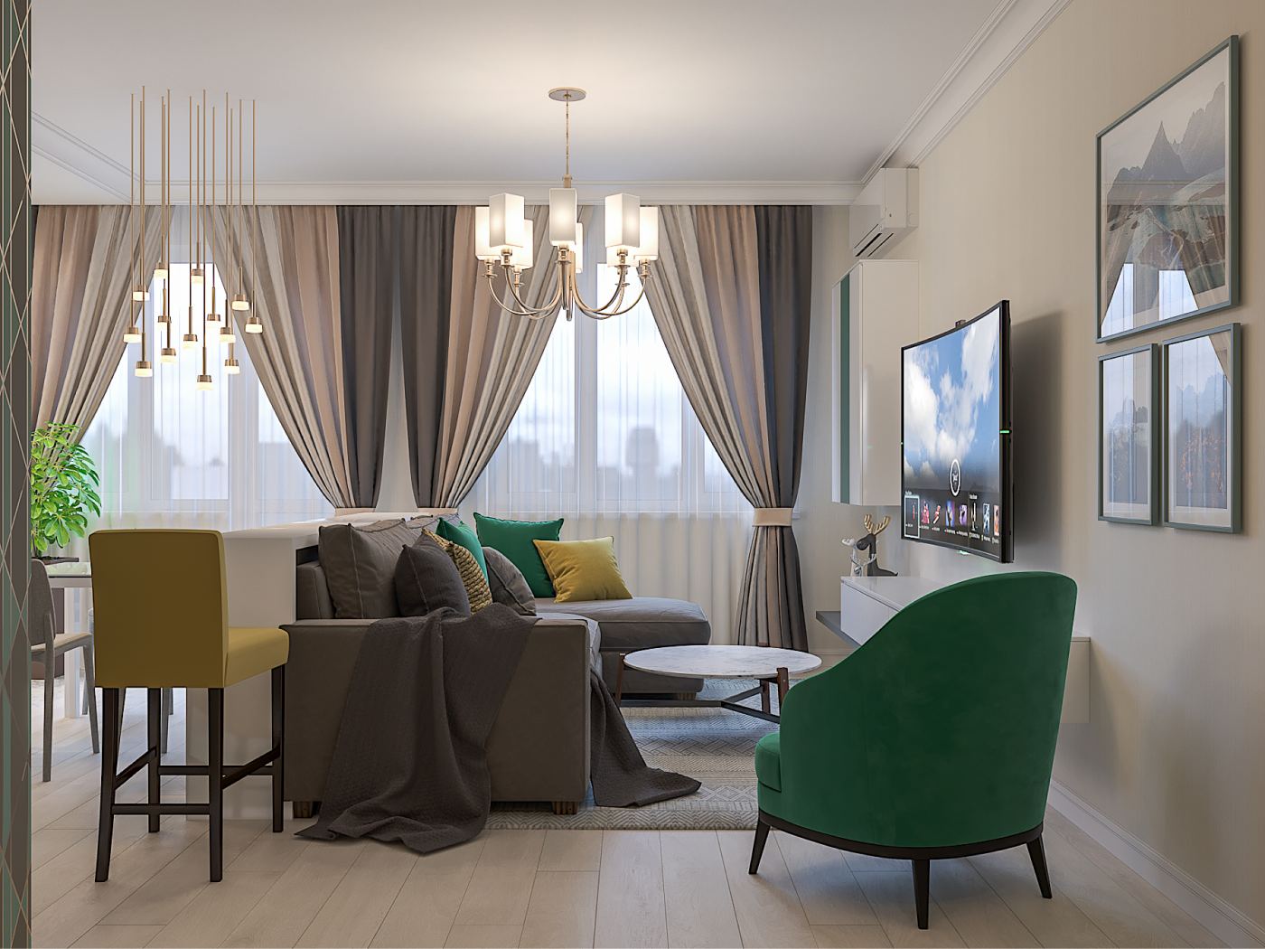 Дизайн гостинной