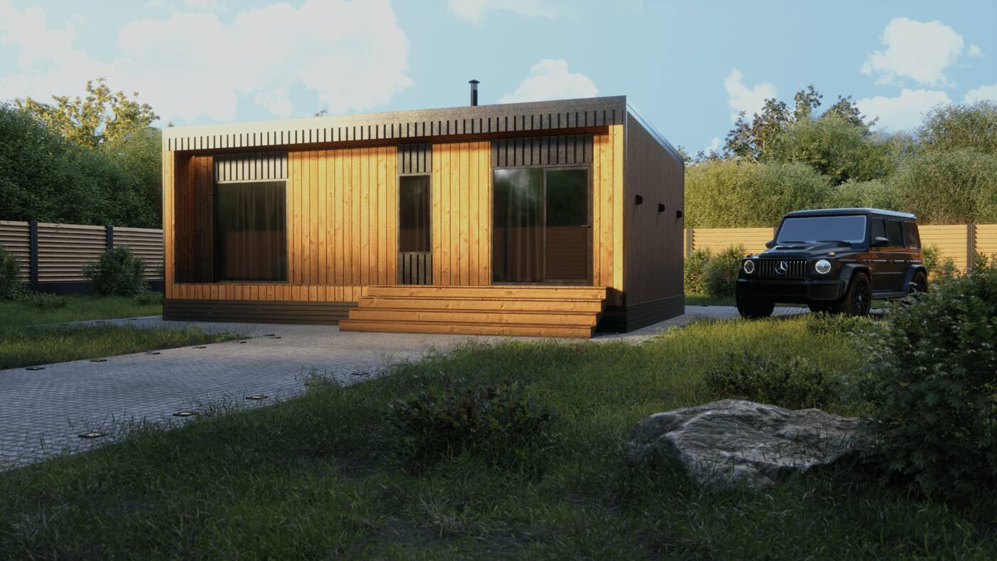 Каркасный дом Горизонт 54 · баня, 54 м², кадр 1 со сдачи объекта