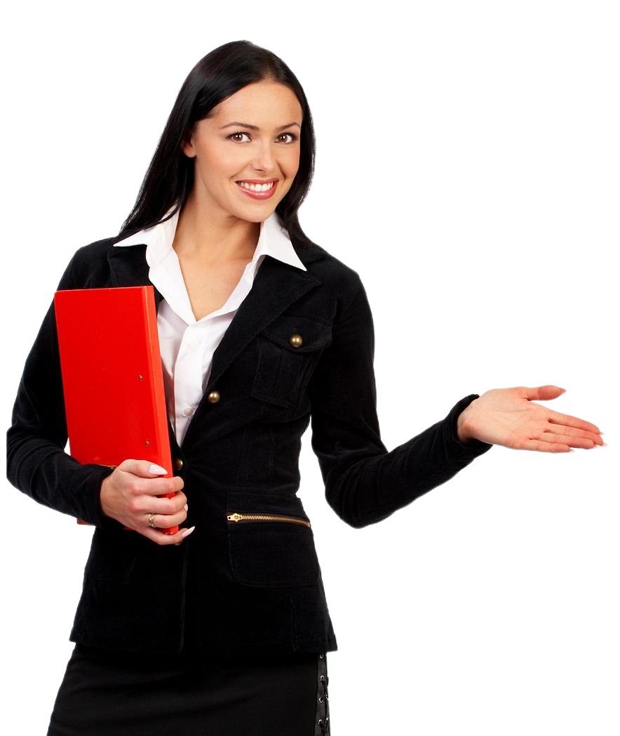 Девушка рассказывает о содержании вебинара по английскому