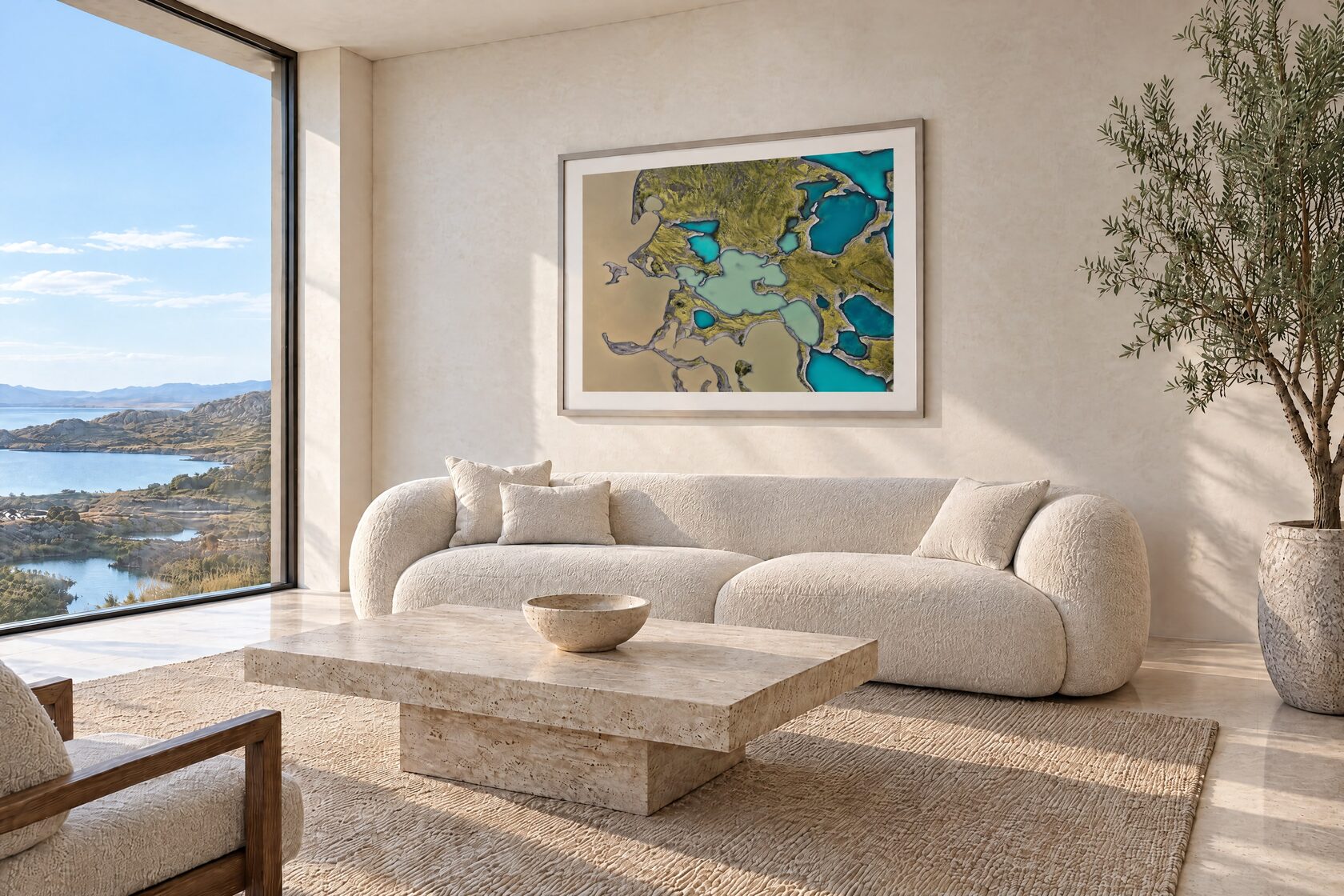 Photo portal in a living room