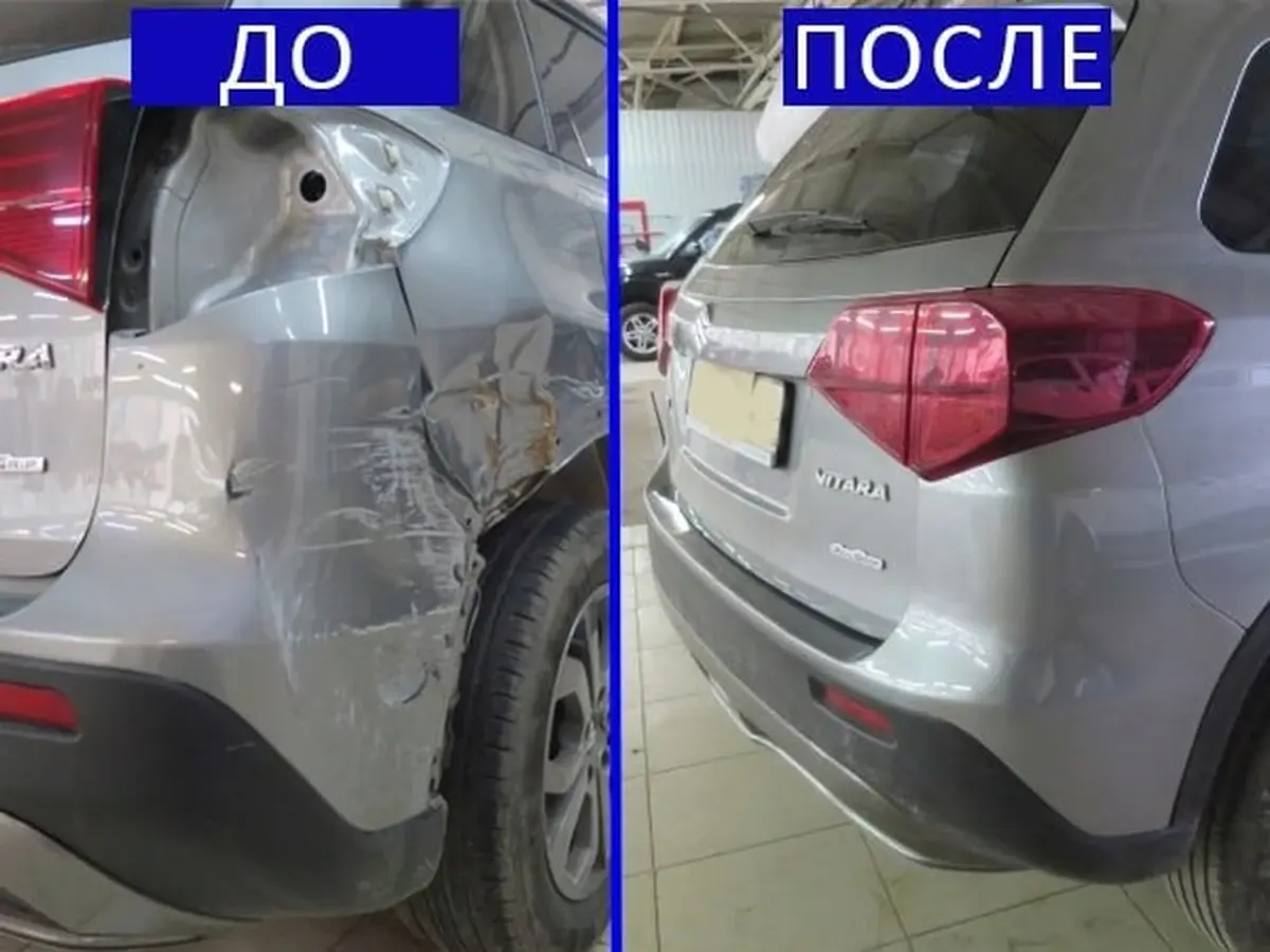 Кузовной ремонт Suzuki Vitara до и после