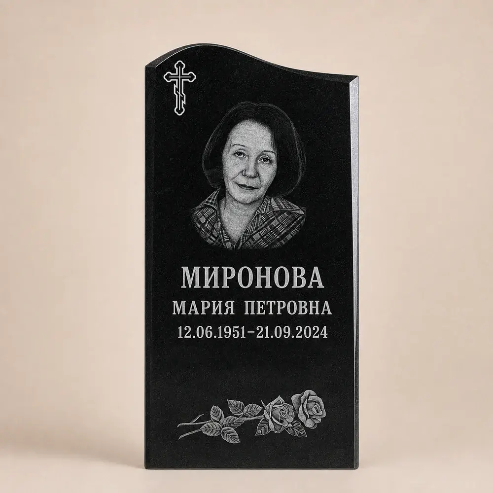 Оформление памятника 80×40 см — работа мастерской № 336