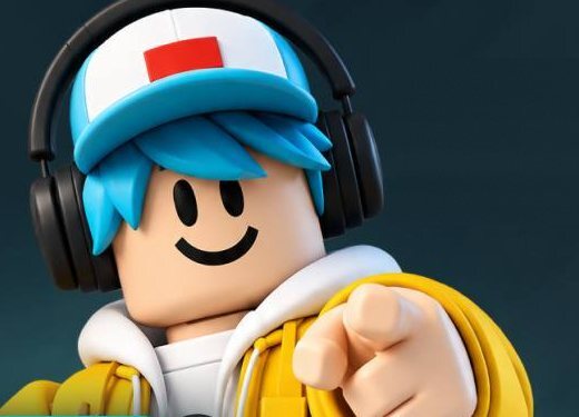 Персонаж Roblox в наушниках