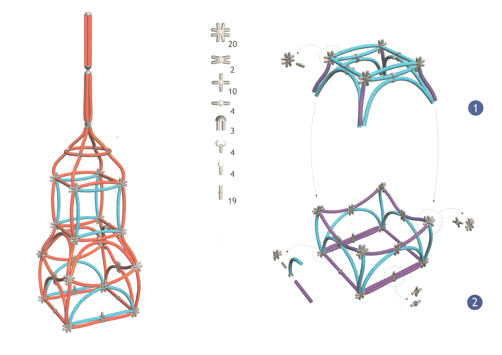 Объект собрать. Sliceform схема сборки. Магнитный сборка схема башни. Сборка светодиодной башни. Схема сборки игрушки.