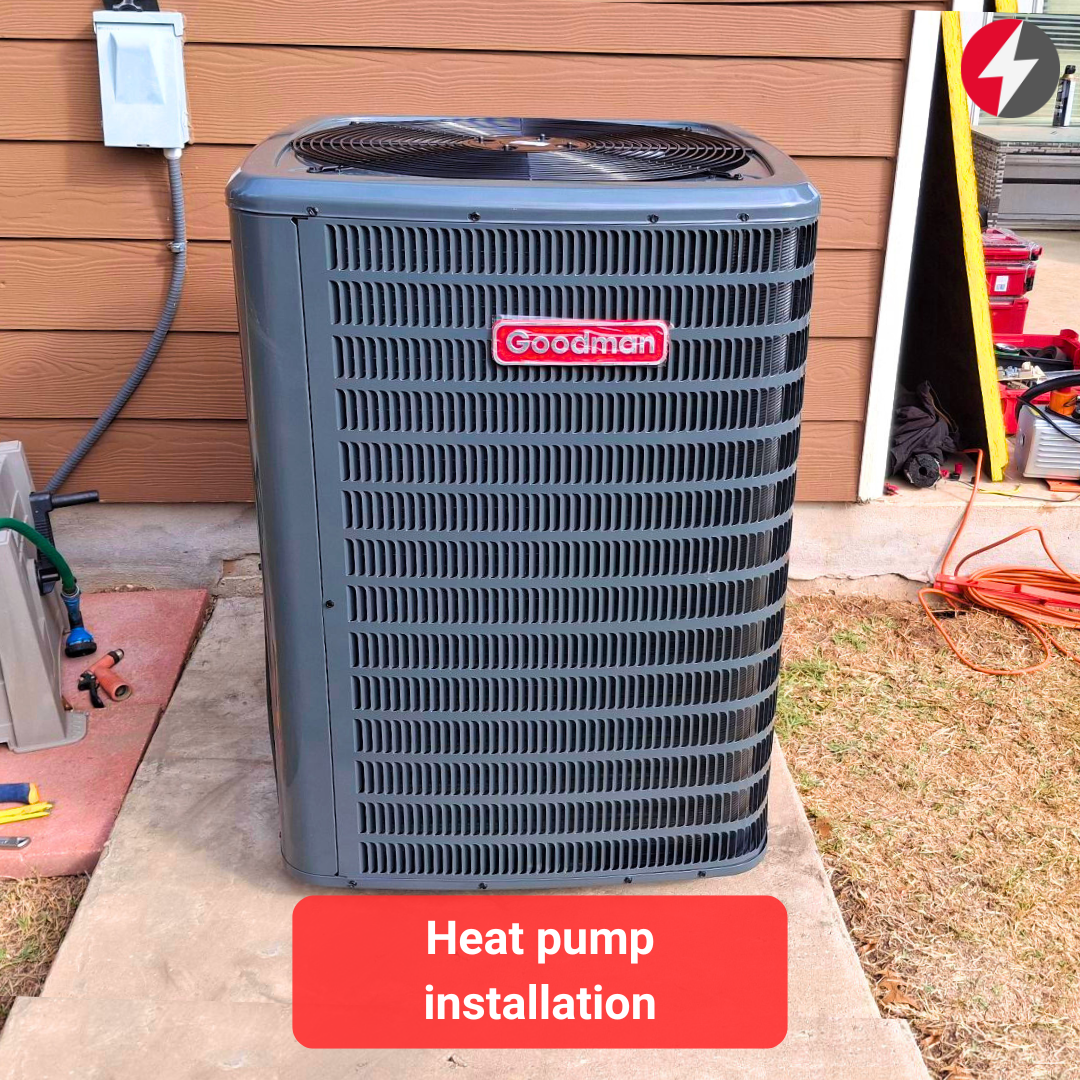 Goodman heat pump installation in Austin, Texas