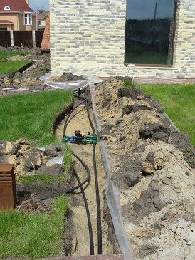 Земляные работы при установке автополива