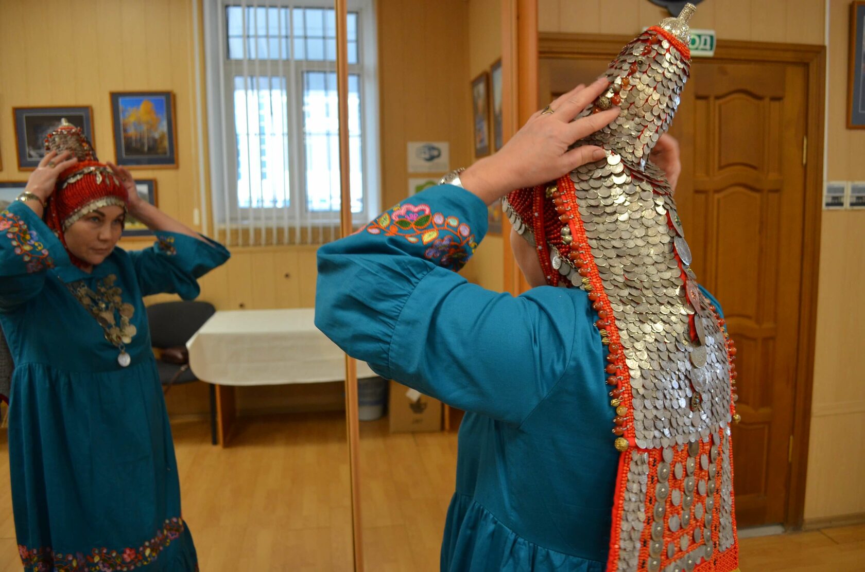 Башкирский женский головной убор калябаш