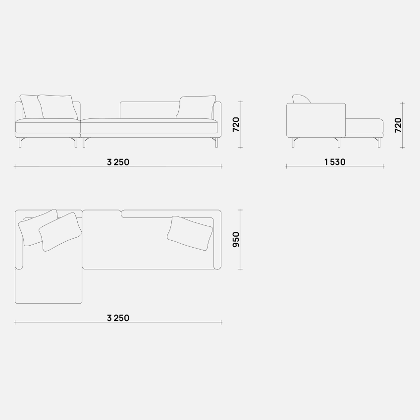 Современный угловой диван Nook от бренда Simple Form — стильный и функциональный элемент интерьера.