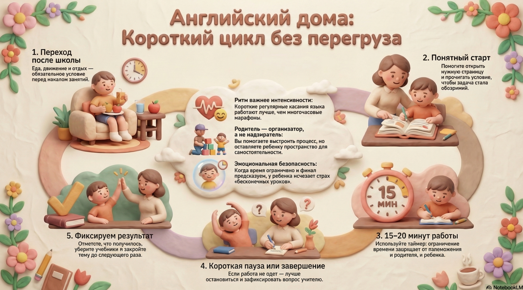 Инфографика о факторах домашнего перегруза вокруг школьного английского