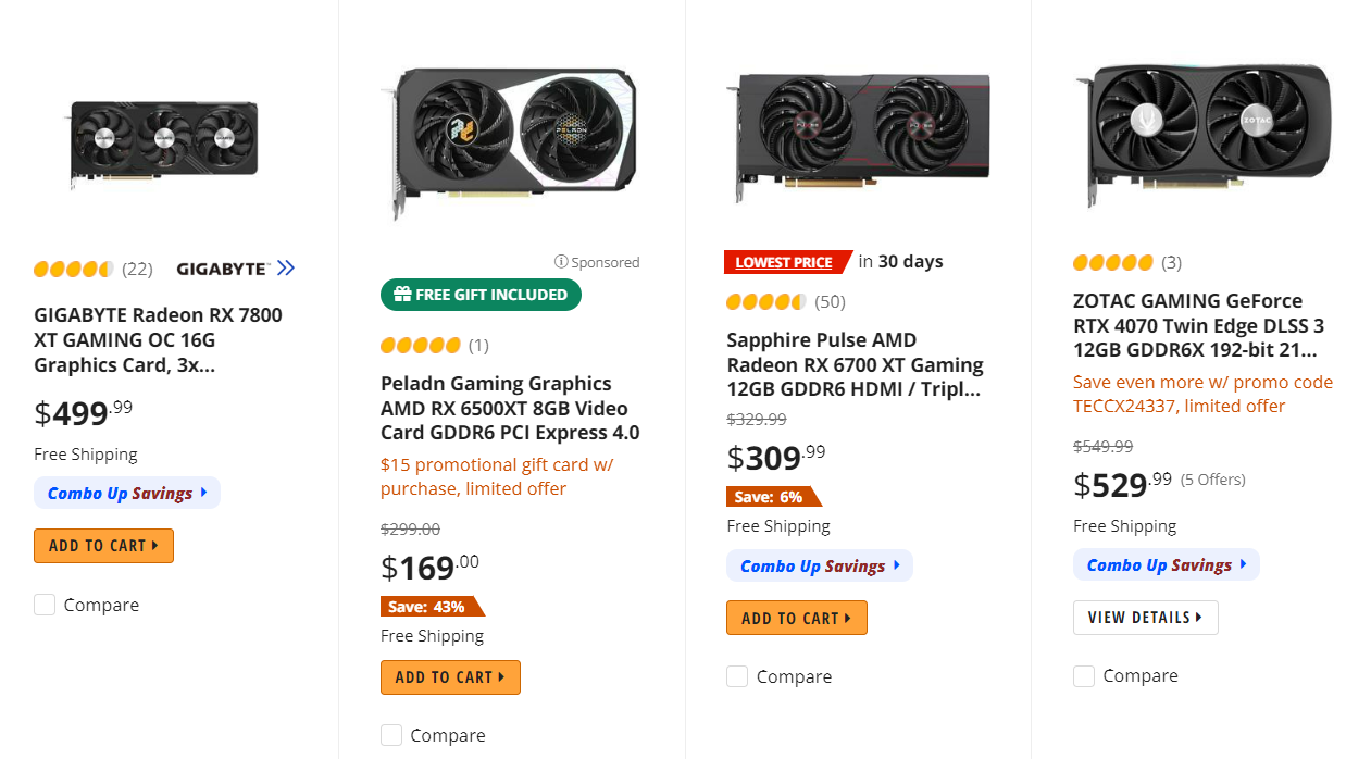 Newegg видеокарты